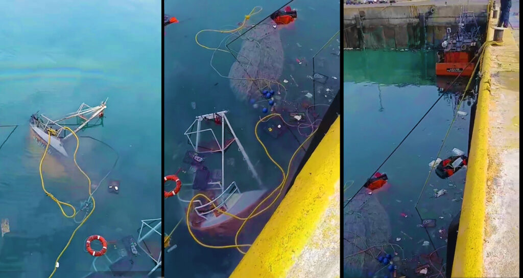 Preparan plan para adrizar y reflotar los pesqueros hundidos en Caleta Olivia