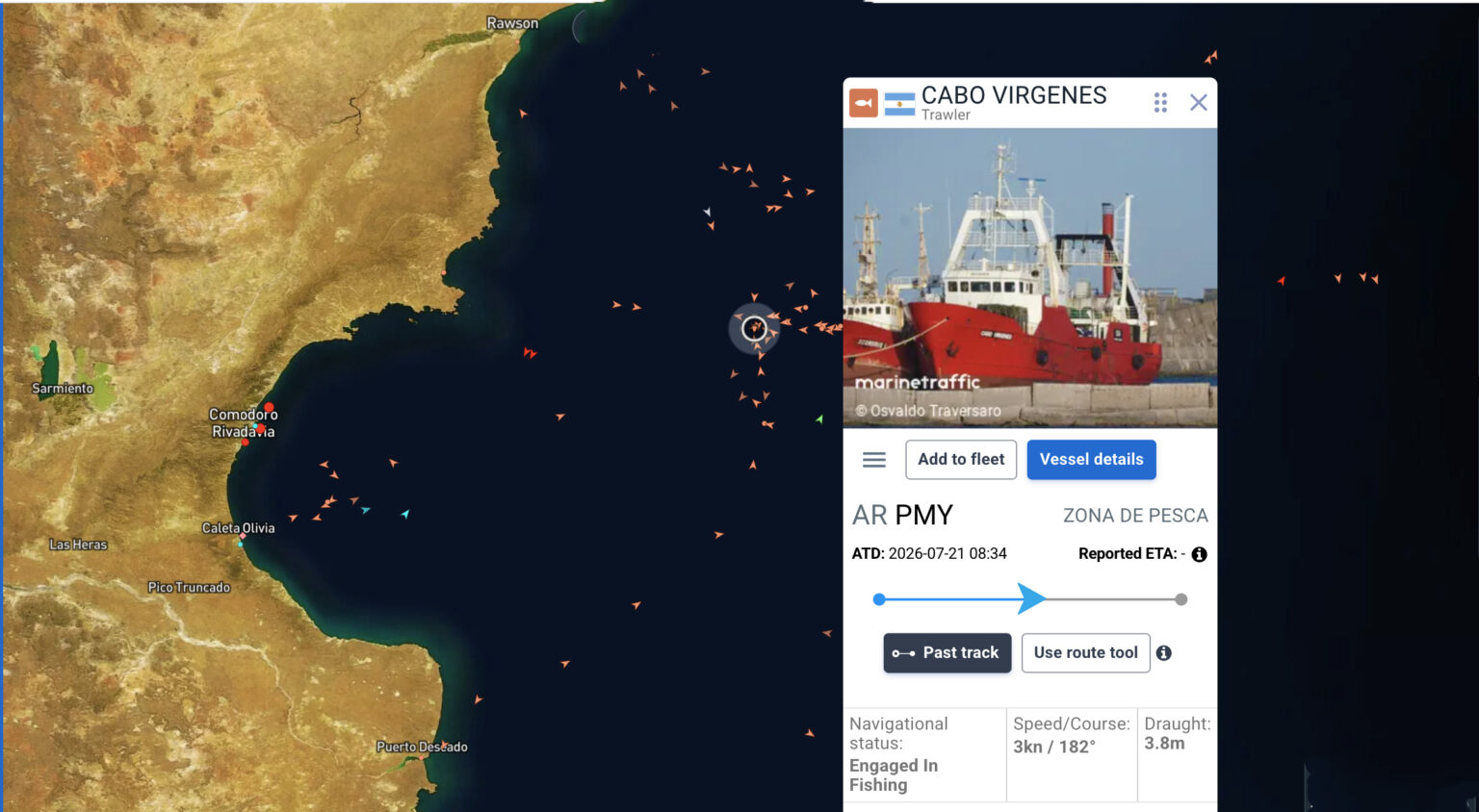 Hallaron sin vida al marinero que cayó del pesquero Cabo Vírgenes