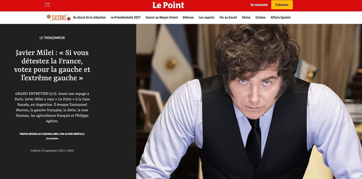 Milei a los inversores en París: «Son bienvenidos para venir a llenarse los bolsillos en la Argentina»